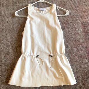 Bailey 44 white faux leather sleeveless blouse top small